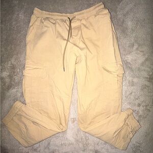 Boohoo Beige Cargo Joggers